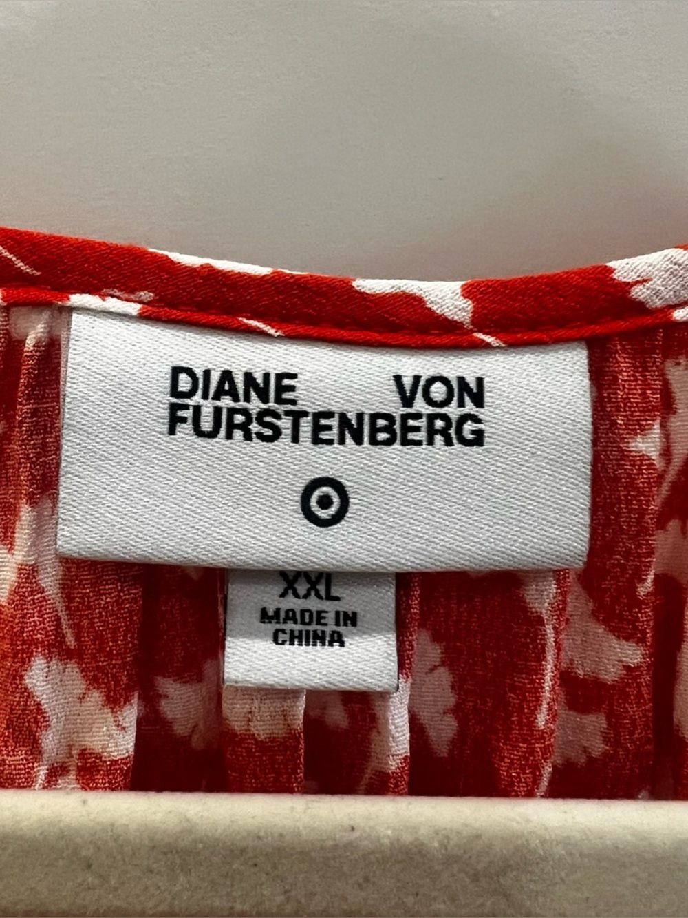 Diane von Furstenberg for Target V-Neck Gingko Cherry Tomato Maxi Dress - Picture 7 of 7
